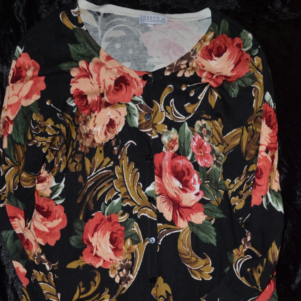 Joseph Allen Flowered  Sweater